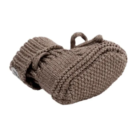 Lodger Slofjes Gebreid Met Kabel - 0-6 mnd - Buffalo