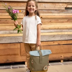 Lässig Rolltop Mini Backpack Nature Olive