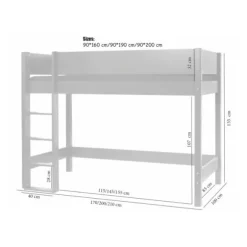 Manis-h ASK Combi Hoogslaper Met Lattenbodem - 90 x 160 cm