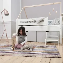 Manis-h Combinatiebed Met Lattenbodem En Hoge Lades - NANNA - 90x160 cm