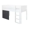 Manis-h DEA Combinatie Halfhoog Bed Met Lattenbodem En Krijtbord - 90 x 160 cm