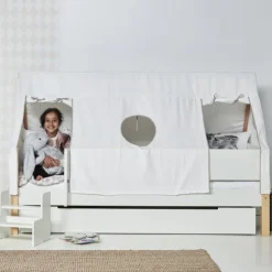 Manis-h FULLA Combinatie Huisbed Met Lattenbodem - 90 x 200 cm