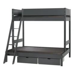 Manis-h VALE Combinatie Familiebed Met Lattenbodem 140 cm + 90 cm