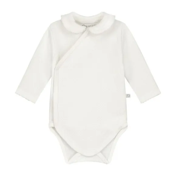 Mats & Merthe Charlotte Overslagromper Lange Mouw Off White 1 Mnd