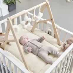 Meyco Baby Knots Boxkleed - 77 x 97 cm - Soft Sand