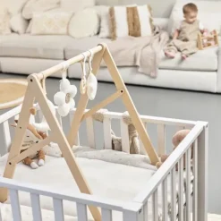 Meyco Baby Knots Boxkleed - 77 x 97 cm - Soft Sand