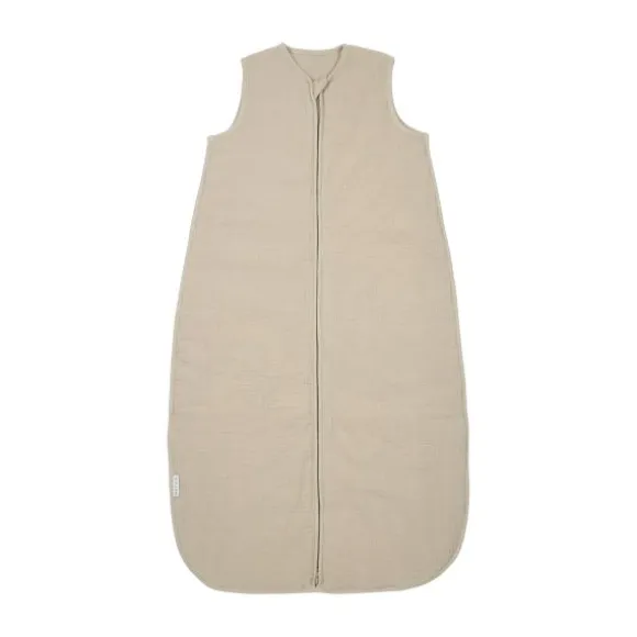 Meyco Baby Uni Baby Slaapzak Gevoerd - 90 cm Pre-Washed hydrofiel - Sand