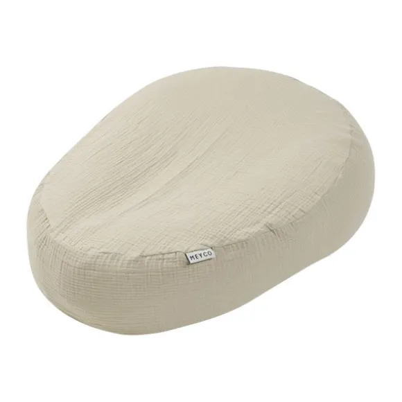 Meyco Baby Uni Relaxhoes Voedingskussen - Pre-Washed Hydrofiel - Soft Olive