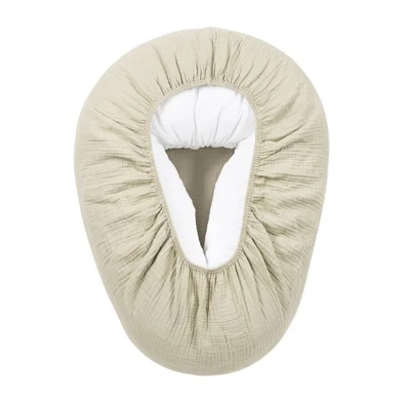 Meyco Baby Uni Relaxhoes Voedingskussen - Pre-Washed Hydrofiel - Soft Olive