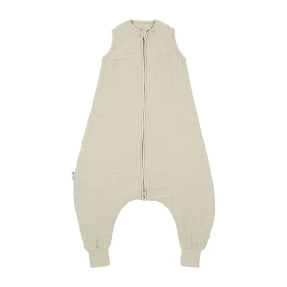Meyco Baby Uni Zomer Slaapoverall Jumper - 104 cm - Pre-Washed Hydrofiel - Soft Olive