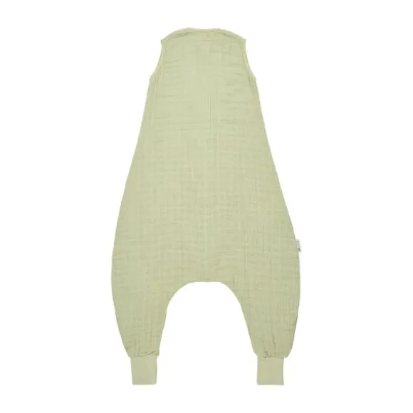 Meyco Baby Uni Zomer Slaapoverall Jumper - 80 cm - Pre-Washed Hydrofiel - Soft Olive