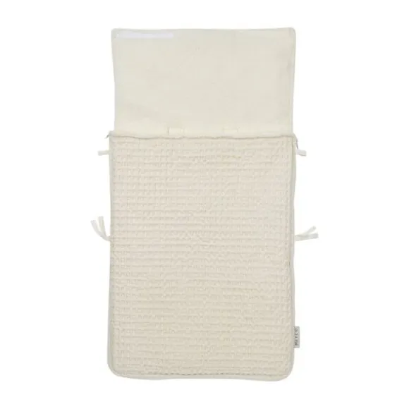 Meyco Baby Wafel Teddy voetenzak - nature - 40x82cm