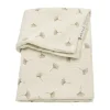 Meyco Deken Borduur Pre-Washed - Ginkgo - Soft Sand - 100 x 150 cm