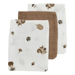 Meyco Forest Animals Washandjes - 3 Stuks - Toffee