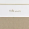 Meyco Hello World Ledikantlaken 100 x 150 cm Sand