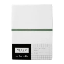 Meyco Ledikantlaken Wit Met Bies Wit 100 x 150 cm