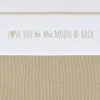 Meyco Love You To The Moon & Back Ledikantlaken - 100 x 150 cm - Sand