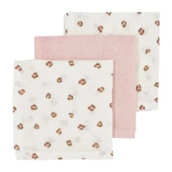 Meyco Mini Panther Monddoek Soft Pink 3 Stuks