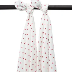 Meyco Sweet Heart Swaddle - 120 x 120 cm - 2-Pack - Red