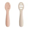 Mushie Baby Lepels 2-Pack - Cambridge Blue/Shifting Sand