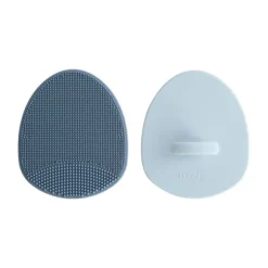 Mushie Cradle Cap Brush 2-Pack - Tradewinds/Periwinkle