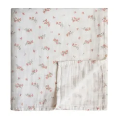 Mushie - Swaddle - Pink Flowers
