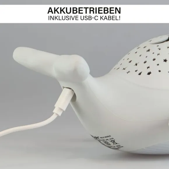 Nachtlamp USB sterrenhemel willy whale 16 cm