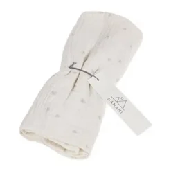 Nanami Swaddle - Heart - 100 x 135 cm - Off-White/Beige