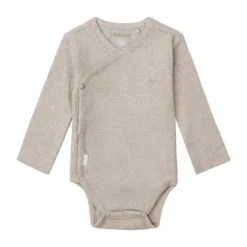 Noppies Nino Romper - Rib - Taupe Melange - Mt. 44