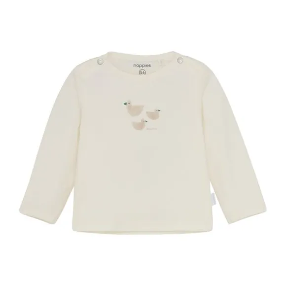 Noppies Noam Shirt met Lange Mouwen - Maat 44 - Egret