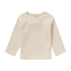 Noppies Rib Natal T-shirt Lange Mouwen Oatmeal Mt. 44