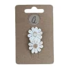 Ootje Kadootje Babyhaarclipje - Margrietjes - Wit/Zand - 1 st.