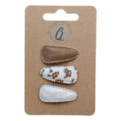 Ootje kadootje Spring Haarclip - Spring Bruin / Print / Goud - 3 Stuks