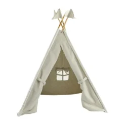 Overseas Tipi Tent Teddy met Vlaggetjes - Rose Dust - 140 x 112 cm