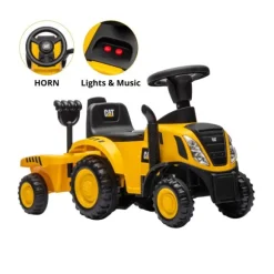 Puck CAT Tractor Loopauto met Aanhanger