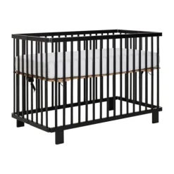 Puck Ledikant 60x120 Inklapbaar Zwart