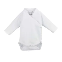 Rapife Overslagromper Lange Mouw Met Sierrand White Mt. 50