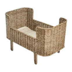 Smallstuff Poppenbed - Rosaline - Natural Seagrass