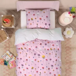 Snurk Bloom Dekbedovertrek – 200 x 200/220 cm – Pink