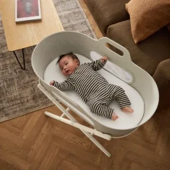 Snuz SnüzBaskit Moses Basket + Stand Set - Dove/Light Grey/Grey