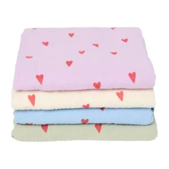 Studio Noos Swaddle - Natural Hearts - 120x120 cm