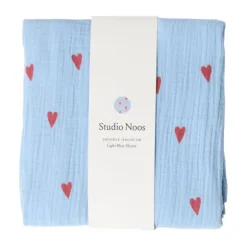 Studio Noos Swaddle - Natural Hearts - 120x120 cm