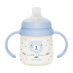 Suavinex Wild & Free Beker Met Handvaten - 150ml - 6Mnd+ - Blauw