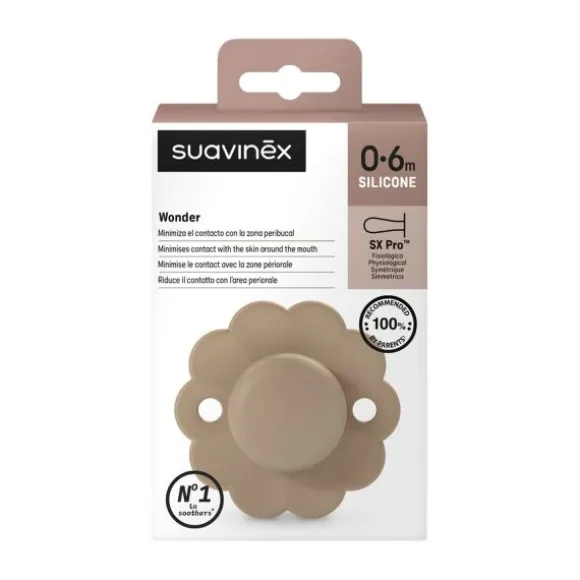 Suavinex Wonder SX Pro Fopspeen Symmetrisch - 0-6Mnd - Silicone - Illusion Blue