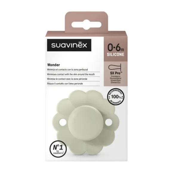 Suavinex Wonder SX Pro Fopspeen Symmetrisch - 0-6Mnd - Silicone - Illusion Blue