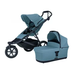 Thule Urban Glide 3 Kinderwagen 4-in-1 - Mid Blue | Thule Maple Autostoeltje - Mid Blue | Thule Alfi Isofix Base