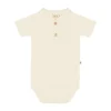 UAUA Onesie Met Knopen / Korte Mouwen - Crema - 3-6 Mnd