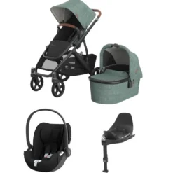 UPPAbaby VISTA V3 Kinderwagen 4-in-1 - Liam | Cybex Cloud T Plus Autostoeltje | Cybex Base T