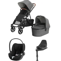UPPAbaby VISTA V3 Kinderwagen 4-in-1 - Liam | Cybex Cloud T Plus Autostoeltje | Cybex Base T