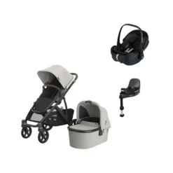 UPPAbaby VISTA V3 Kinderwagen 4-in-1 - Theo | Joolz X Maxi-Cosi Pebble 360 Pro 2 Autostoeltje | Maxi-Cosi FamilyFix 360 Pro